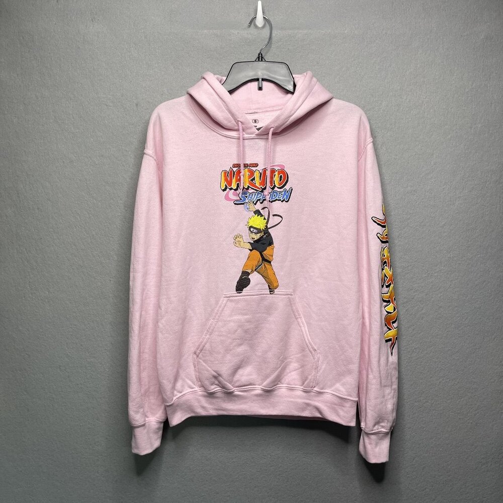 Naruto Shippuden Pink Hoodie Anime Graphic S